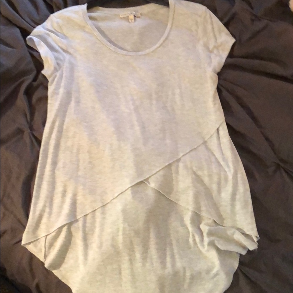 Express High-Low light grey tee